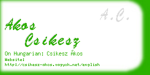 akos csikesz business card